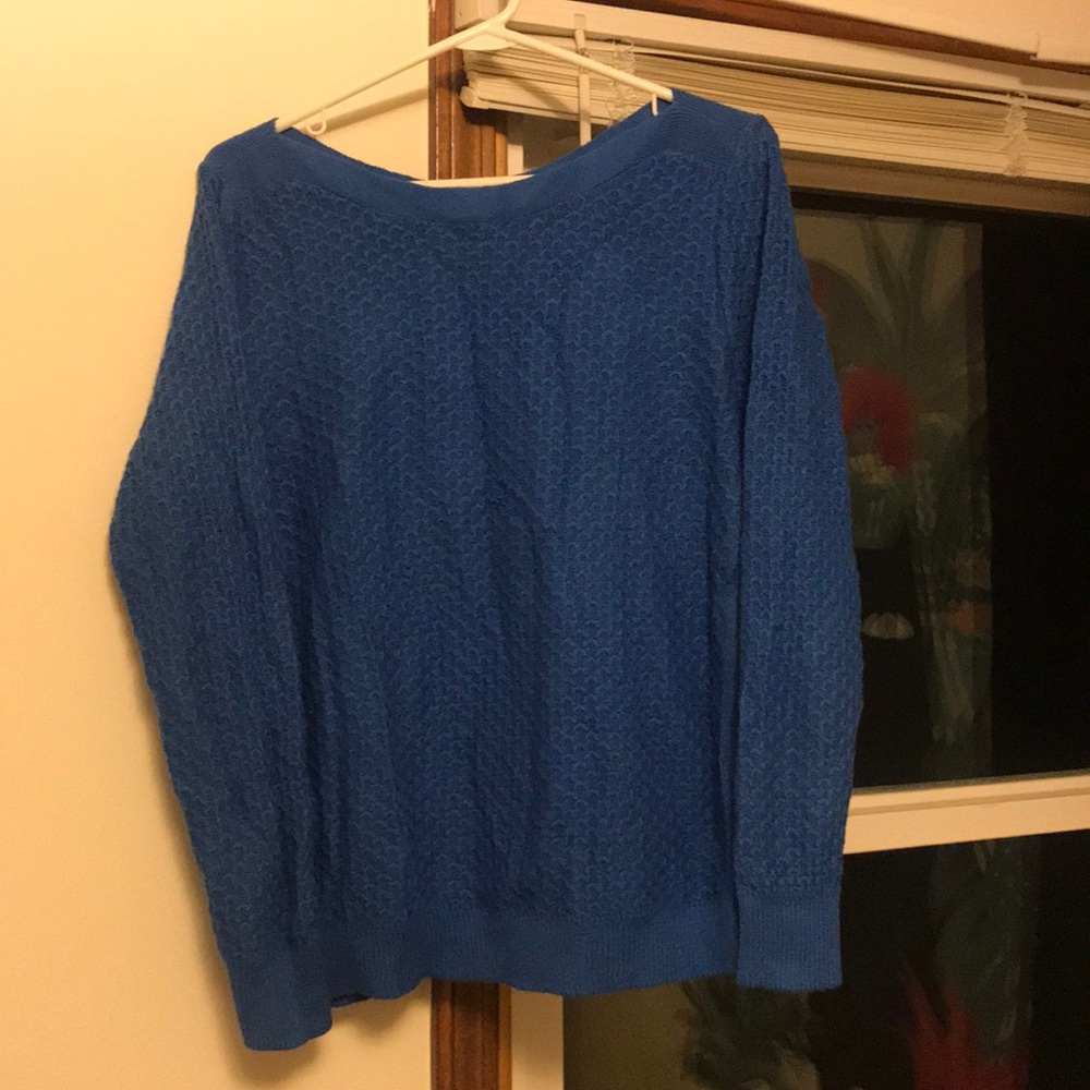 Bright Blue Boatneck Sweater